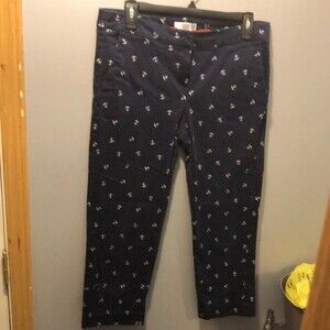 Kenar Capri size 10 blue with anchors